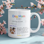 Funny Best Dog Mum Ever Search Result With Photo Coffee Mug<br><div class="desc">Funny mug for the awesome fur mum in your life with a 'Search' logo and a single search result for "Best dog mum ever', featuring the dog mum's name, a photo, your personal message and a 5-star rating. If you need any help customising this, please message me using the button...</div>
