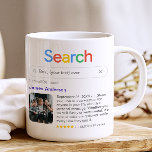 Funny Best Ever Search Result Coffee Mug<br><div class="desc">Show your love or appreciation for anyone in your life with this personalised modern mug, featuring a 'Search' logo with a single search result for the search term of your choice (e.g. 'best neighbour ever'), consisting of a name, your personal message and a 5-star rating. Whether you make it funny...</div>