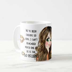 Funny Best Friend BAD INFLUENCE Caricature Gift Coffee Mug