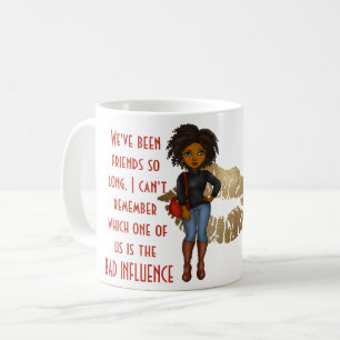 Funny Best Friend BAD INFLUENCE Caricature Gift Coffee Mug
