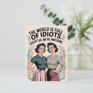 Funny Best Friend Caring Humour Women Birthday  Postcard