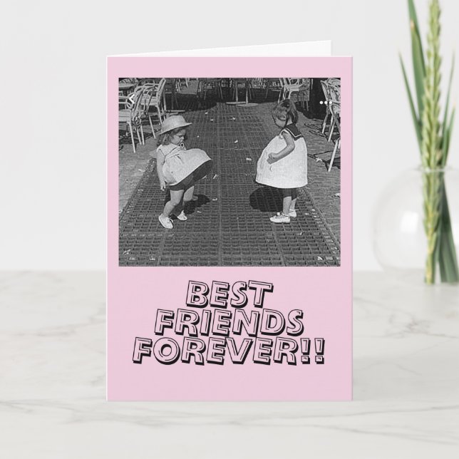 Funny Best Friends Message Card (Front)