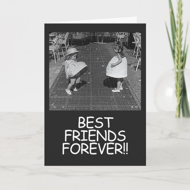 Funny Best Friends Message Card (Front)