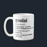 Funny Best Grandad Definition Gift for Grandfather Coffee Mug<br><div class="desc">Personalised Grandad Father's Day Gift,  Custom Mug,  Definition,  Father's Day,  Gift for Grandad,  Grandfather,  Grandpa,  Custom Coffee Cup Gifts</div>