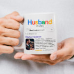 Funny Best Husband Ever Search Results With Photo Coffee Mug<br><div class="desc">Custom “Best Husband Ever” search mugs are a fun, heartfelt, and unique way to celebrate the man you love. Designed to look like a playful search engine result, this personalised mug allows you to add a custom search term, your husband’s name, a favourite photo, and a sweet personal message, making...</div>