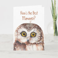 Funny Best Manager? Thank You Wise Owl Humour