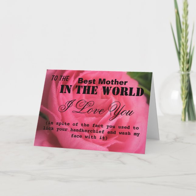 Funny Best Mother Card (Front)