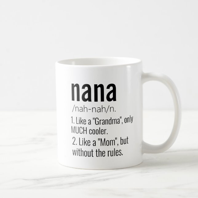 Funny Best Nana Grandad Definition for Grandfather Coffee Mug (Right)