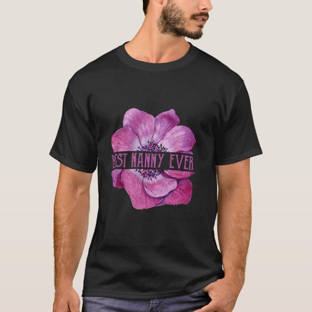 Funny Best Nanny Ever Anemone Apparel Itaian Grand T-Shirt (Front)