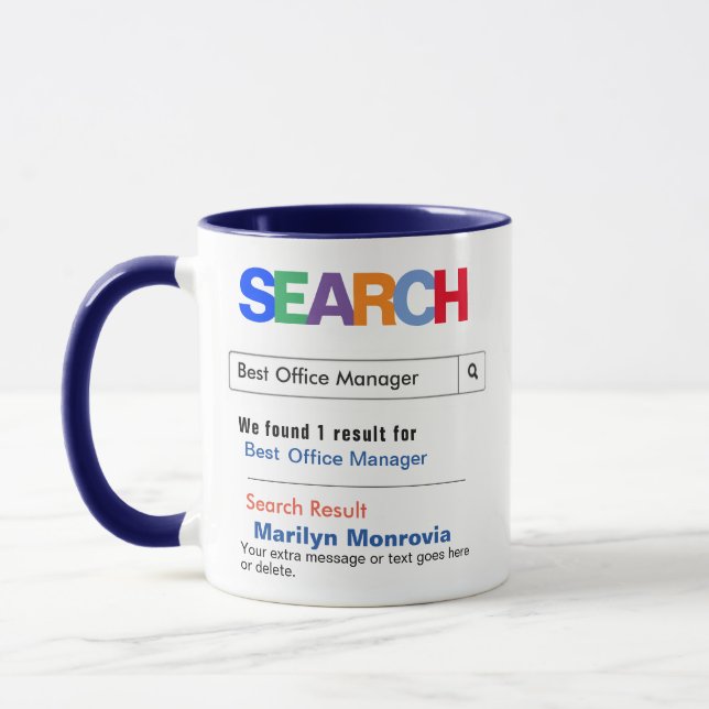 Funny Best Office Manager Mug (Left)
