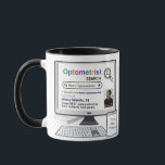Funny Best Optometrist Search Result With Photo Mug<br><div class="desc">Show some 20/20 appreciation for your favourite eye care expert with this witty “Best Optometrist” mug! Designed like a search engine result page, this fun and creative design features a mock search for “Best Optometrist, ” with the top result proudly highlighting a visionary professional who helps the world see clearly....</div>