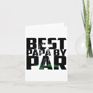 Funny Best Papa By Par Fathers Day Golf Shirt Gift Card