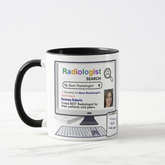 Funny Best Radiologist Search Result With Photo Mug (Left)