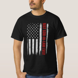 Funny Best Son In-Law Ever US American Flag T-Shirt