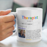 Funny Best Therapist Ever Search Result With Photo Coffee Mug<br><div class="desc">Funny personalised therapist mugs styled like a Google search result make the perfect appreciation gift for mental health professionals. This custom “Best therapist ever” design features a playful search bar layout with your therapist’s name, a heartfelt quote styled as a glowing five-star review, and an optional photo for a unique...</div>