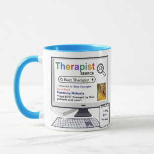 Funny Best Therapist Search Result With Photo Mug