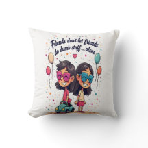 Funny Bestie Cartoon – “Do Dumb Stuff Alone” 