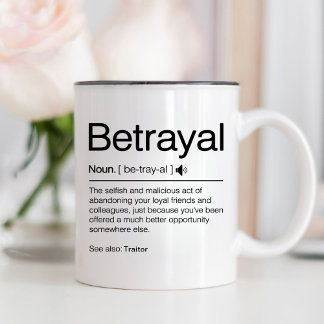 Funny Betrayal Staff Boss Leaving Gift Work Friend Two-Tone Coffee Mug