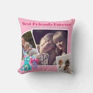 Funny BFF PHOTO COLLAGE Gift JellyFish Octopus Cushion