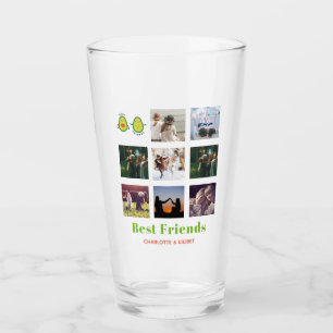 Funny BFF PHOTO COLLAGE Gift Personalised AVOCADO Glass