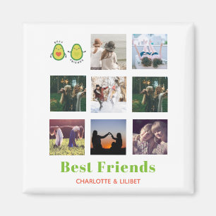 Funny BFF PHOTO COLLAGE Gift Personalised AVOCADO Magnet