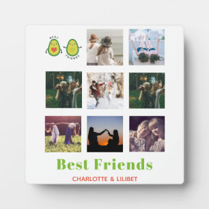 Funny BFF PHOTO COLLAGE Gift Personalised AVOCADO Plaque