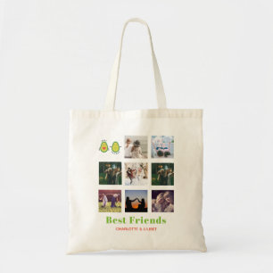 Funny BFF PHOTO COLLAGE Gift Personalised AVOCADO Tote Bag