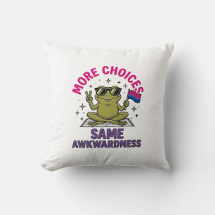 Funny Bi Frog Pride Shirt Design_1 Cushion