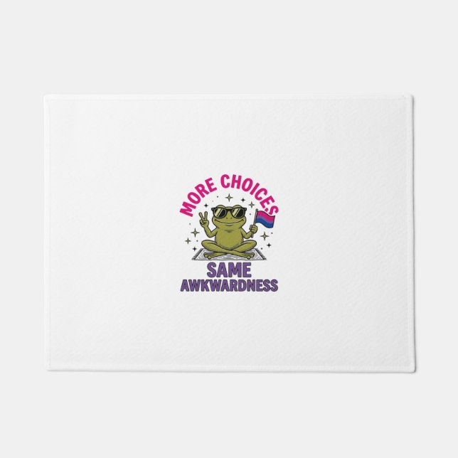 Funny Bi Frog Pride Shirt Design_1 Doormat (Front)