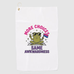 Funny Bi Frog Pride Shirt Design_1 Golf Towel