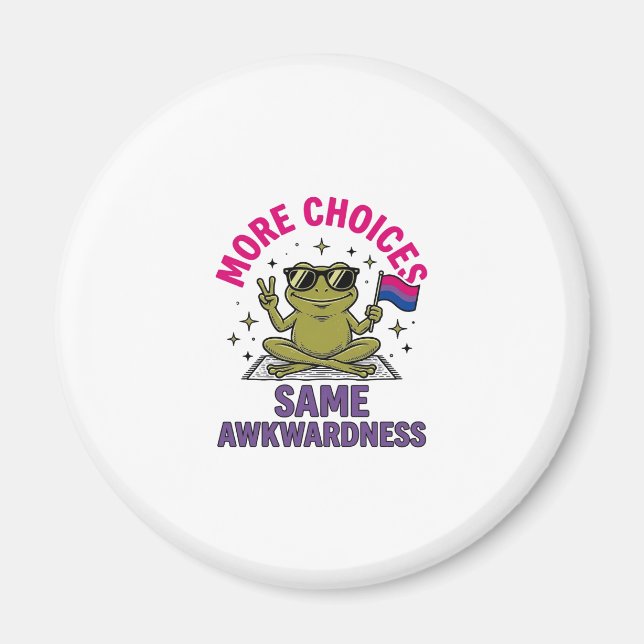 Funny Bi Frog Pride Shirt Design_1 Magnet (Front)
