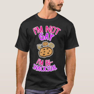 Funny Bi Pride  Bisexual LGBTQ BiSnacksual  T-Shirt