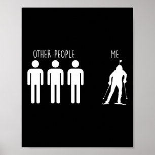 Funny Biathlete Cross-country Skiing Super Sprint Poster