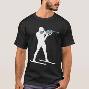 Funny Biathlon Biathlete Shooting Skiing Target Sp T-Shirt