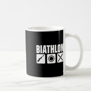 Funny Biathlon Biathlete Target Sports Shooting Sk Coffee Mug