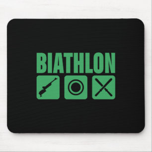 Funny Biathlon Biathlete Target Sports Shooting Sk Mouse Pad