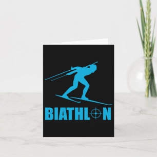 Funny Biathlon Target Sports Biathlete Shooting Sk Card