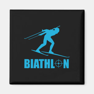 Funny Biathlon Target Sports Biathlete Shooting Sk Magnet
