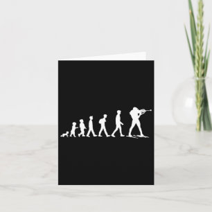 Funny Biathlon Winter Ski Skiing Fun Lovers 7 Card