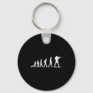Funny Biathlon Winter Ski Skiing Fun Lovers 7  Key Ring