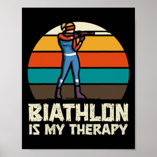 Funny Biathlon Winter Ski Skiing Fun Lovers  Poster