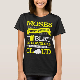 FUNNY BIBLE MOSES TABLET Christian Humour Gift T-Shirt