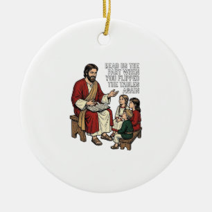 Funny Bible Story Vintage Religious Teacher Shirt Ceramic Ornament