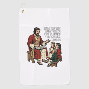 Funny Bible Story Vintage Religious Teacher Shirt Golf Towel