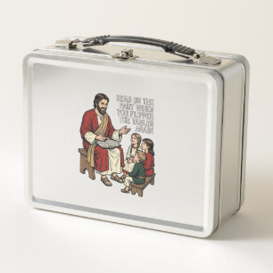 Funny Bible Story Vintage Religious Teacher Shirt Metal Lunch Box