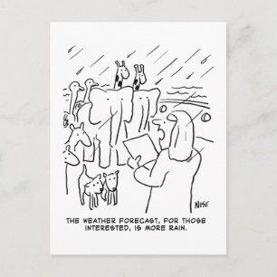 Funny Bible Study or Biblical Story of Noah's Ark Postcard