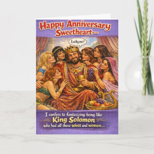 Funny biblical happy wedding anniversary to wife card