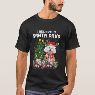 Funny Bichon Frise Dog Christmas Tree Christmas Pa T-Shirt