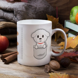 Funny Bichon Frisé Pocket Design Dog Lover Person Coffee Mug