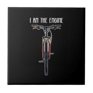 Funny Bicycle I Am The Engine Ceramic Tile